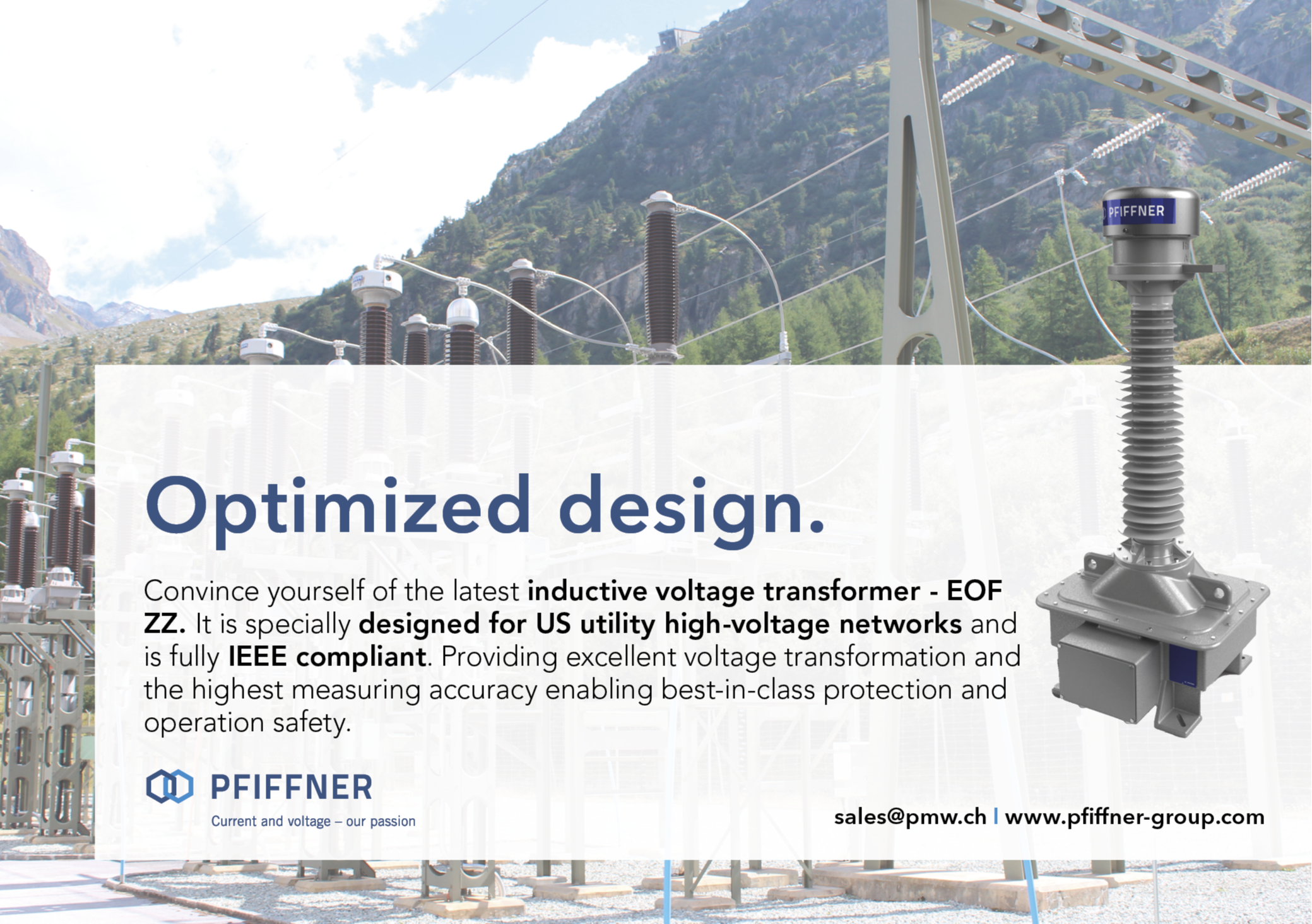 New design for US utilities, IEEE compliant – 69 kV  Inductive  Voltage Transformer 70